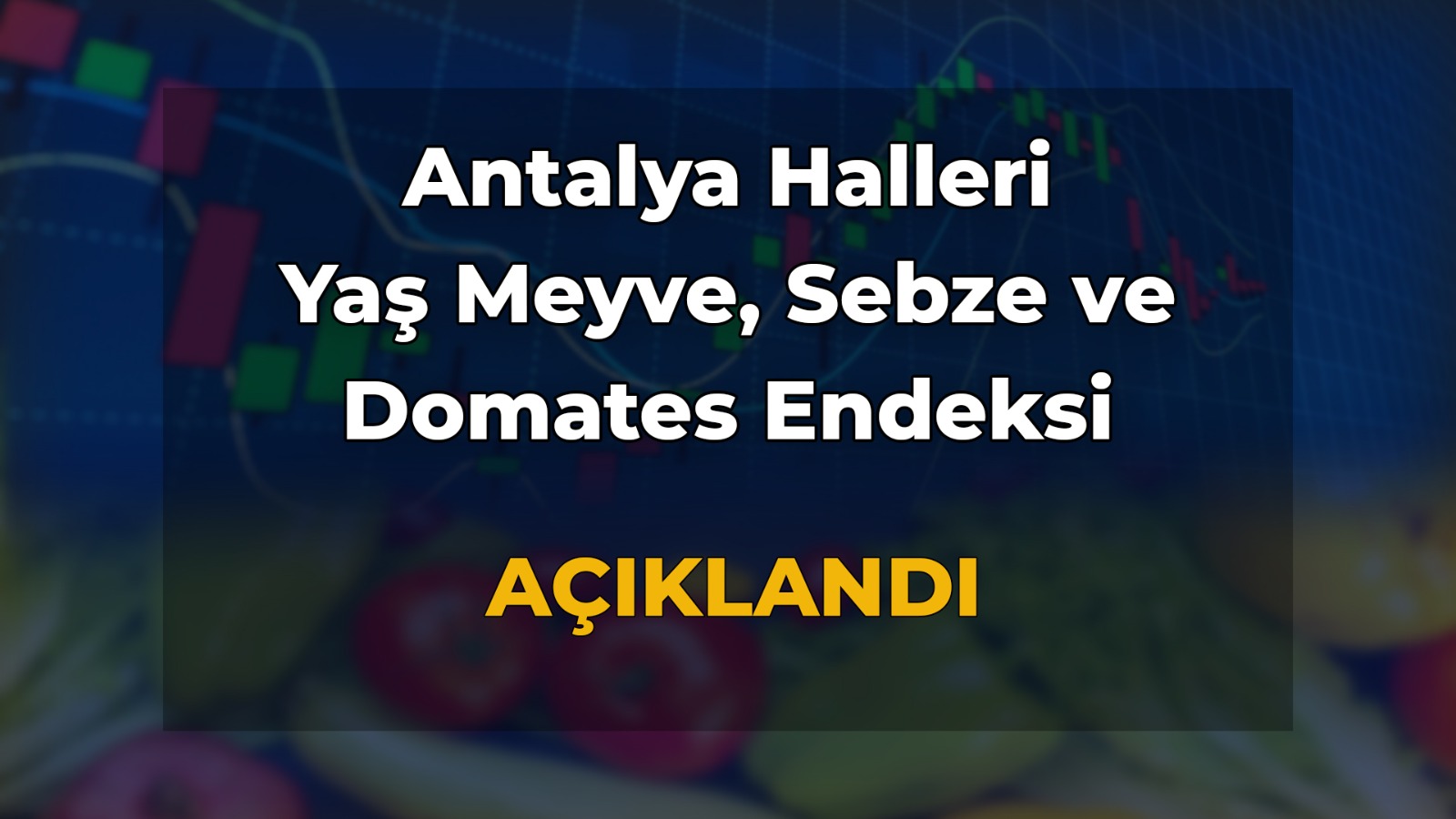 ANTALYA TİCARET BORSASI EYLÜL HAL ENDEKSİ’Nİ AÇIKLADI