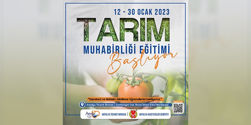 TARIM MUHABİRLİĞİ EĞİTİMİ BAŞLIYOR