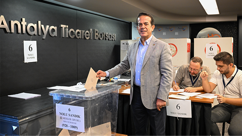 ANTALYA TİCARET BORSASI’NDA SEÇİMİN İLK TURU TAMAMLANDI
