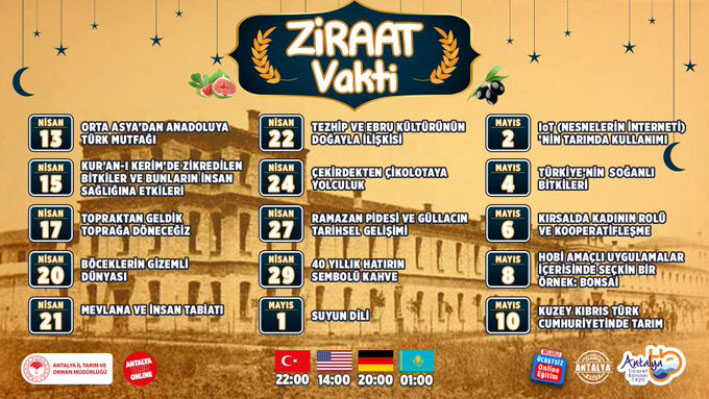 RAMAZAN’DA ZİRAAT VAKTİ BAŞLIYOR